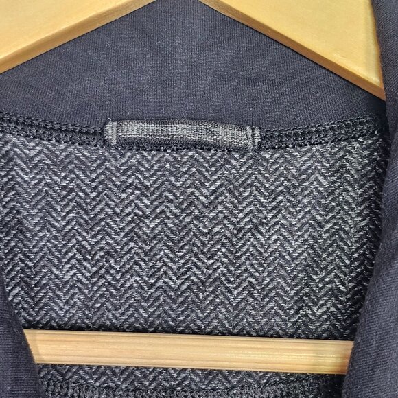 Lululemon Think Fast Pullover Herringbone Quater Zip Heathered Black Women's 6 - Picture 15 of 16